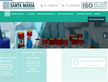 Tablet Screenshot of laboratoriosantamaria.cl